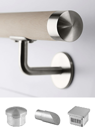End Cap For Handging Rails Stainless steel handrails and wooden handrails